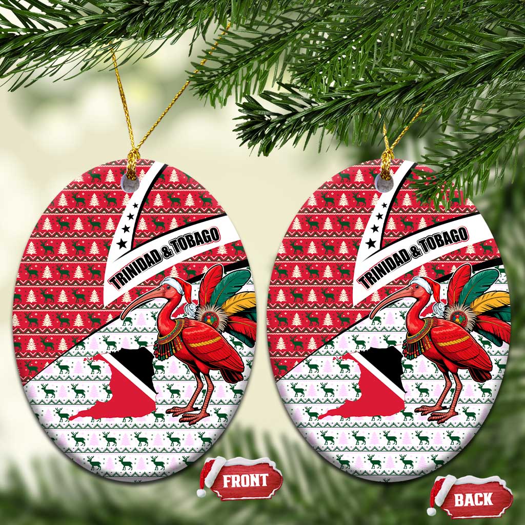 Trinidad and Tobago Christmas Ceramic Ornament Christmas Bird Santa and Reindeer Design TS04