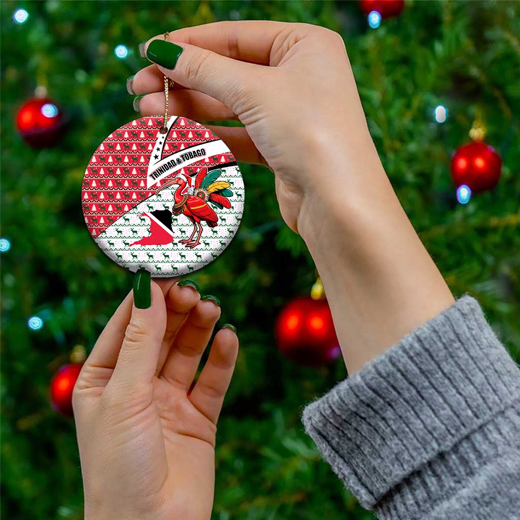 Trinidad and Tobago Christmas Ceramic Ornament Christmas Bird Santa and Reindeer Design TS04
