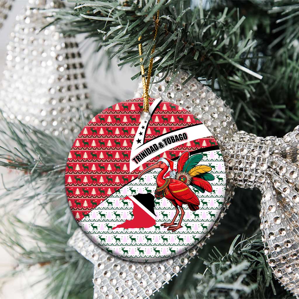 Trinidad and Tobago Christmas Ceramic Ornament Christmas Bird Santa and Reindeer Design TS04