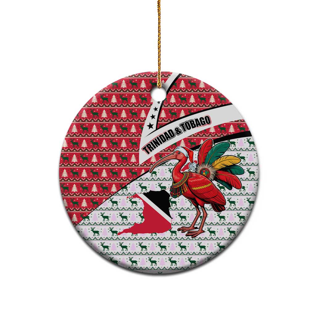 Trinidad and Tobago Christmas Ceramic Ornament Christmas Bird Santa and Reindeer Design TS04