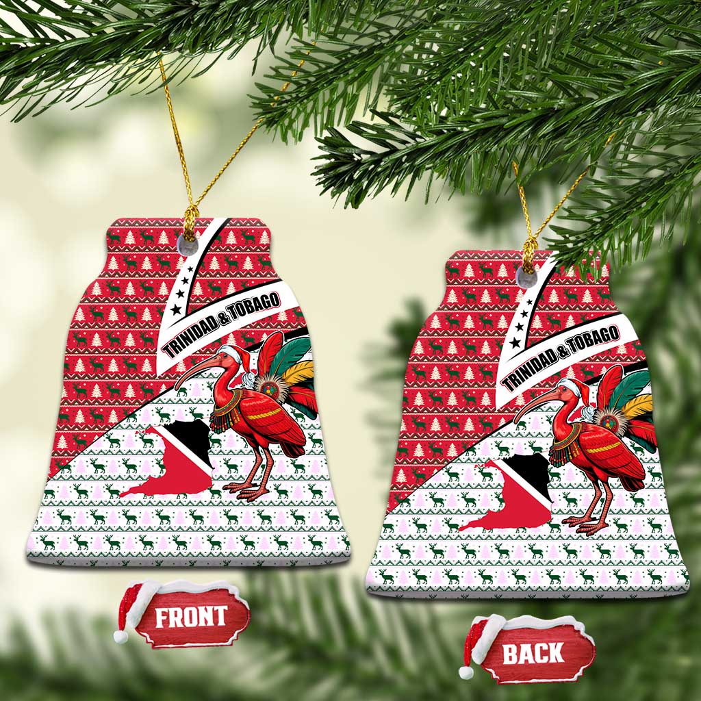 Trinidad and Tobago Christmas Ceramic Ornament Christmas Bird Santa and Reindeer Design TS04