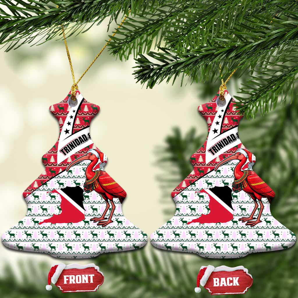 Trinidad and Tobago Christmas Ceramic Ornament Christmas Bird Santa and Reindeer Design TS04