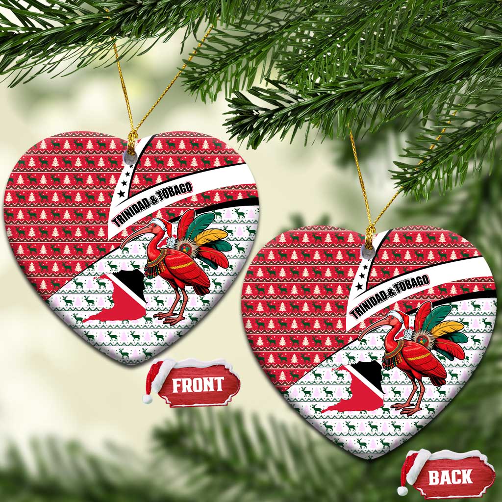 Trinidad and Tobago Christmas Ceramic Ornament Christmas Bird Santa and Reindeer Design TS04