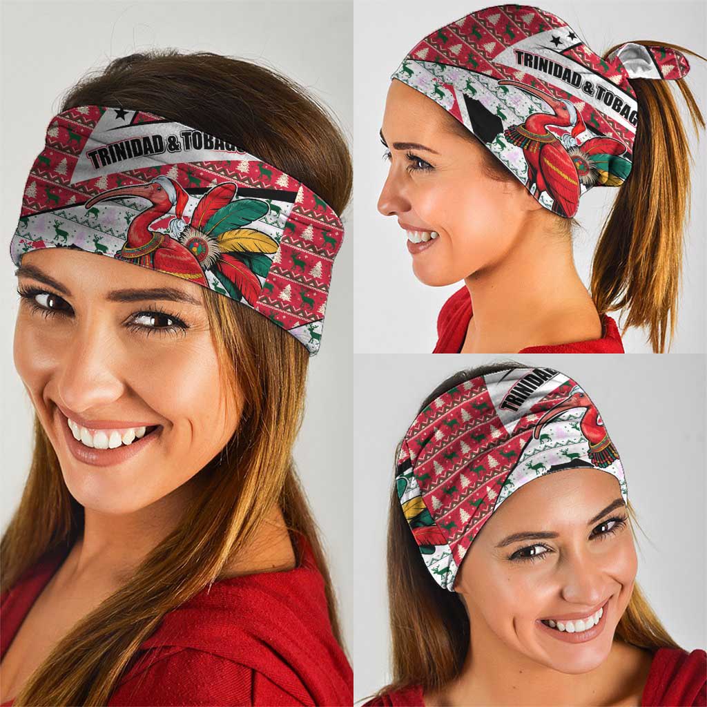 Trinidad and Tobago Christmas Neck Gaiter Christmas Bird Santa and Reindeer Design TS04
