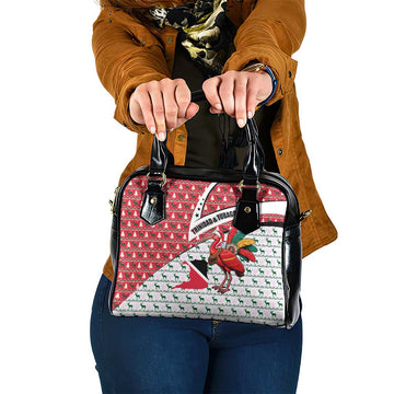 Trinidad and Tobago Christmas Shoulder Handbag Christmas Bird Santa and Reindeer Design TS04