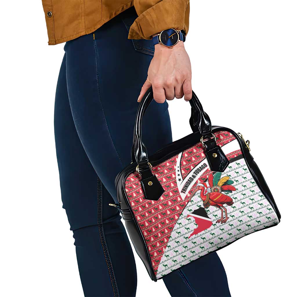 Trinidad and Tobago Christmas Shoulder Handbag Christmas Bird Santa and Reindeer Design TS04