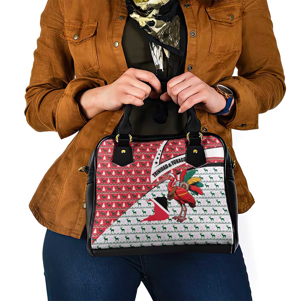 Trinidad and Tobago Christmas Shoulder Handbag Christmas Bird Santa and Reindeer Design TS04