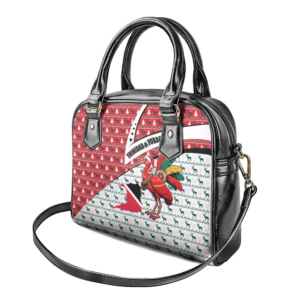 Trinidad and Tobago Christmas Shoulder Handbag Christmas Bird Santa and Reindeer Design TS04
