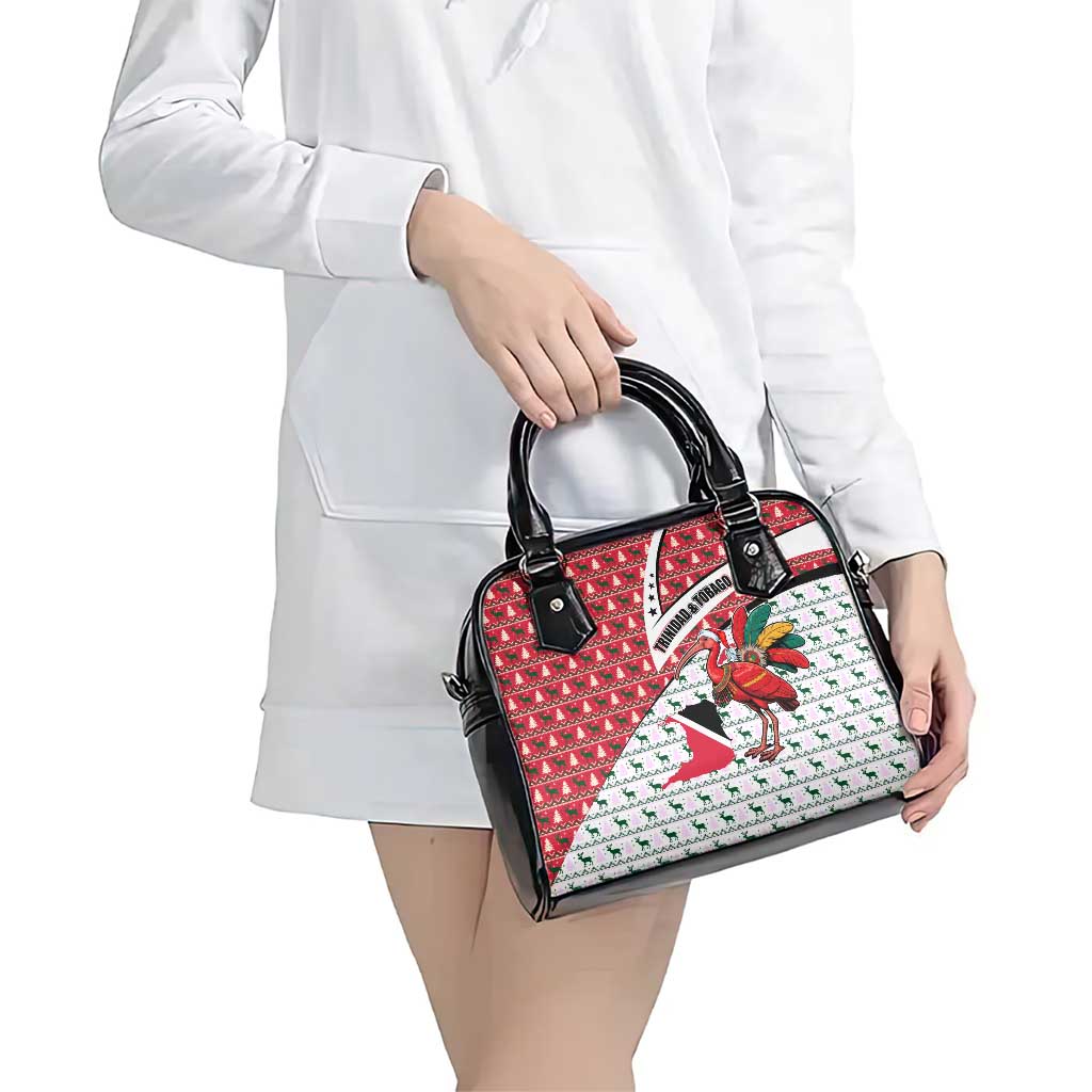 Trinidad and Tobago Christmas Shoulder Handbag Christmas Bird Santa and Reindeer Design TS04