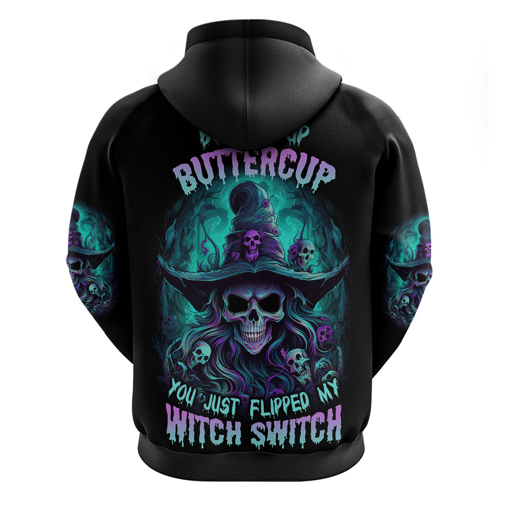 Buckle Up Buttercup Skull Witch Halloween Hoodie TS04