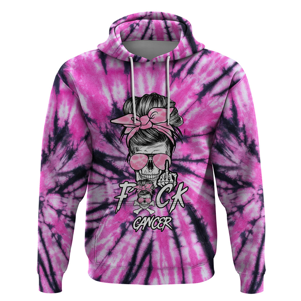 Fcks Cancer Skull Tie Dye Hoodie TS04