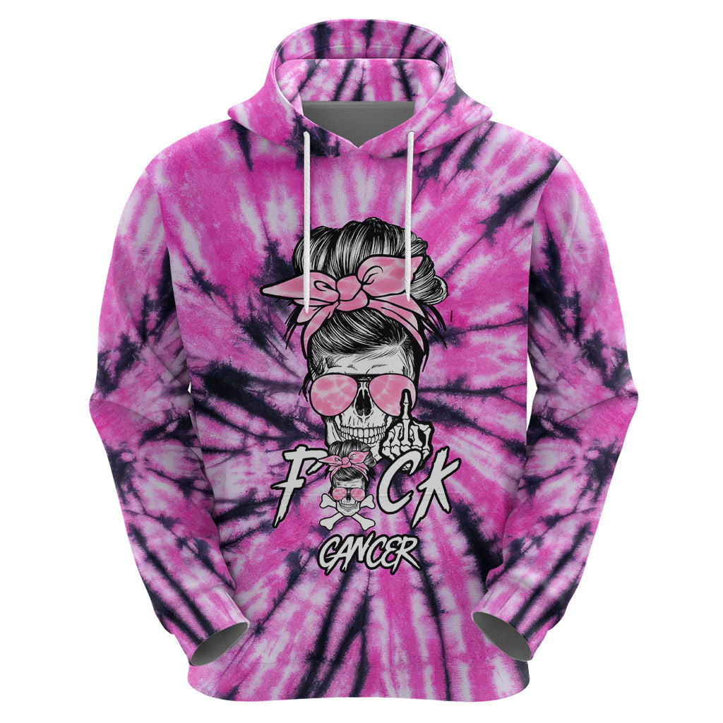 Fcks Cancer Skull Tie Dye Hoodie TS04