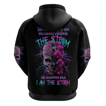 I Am The Storm Skull Rose Hoodie TS04