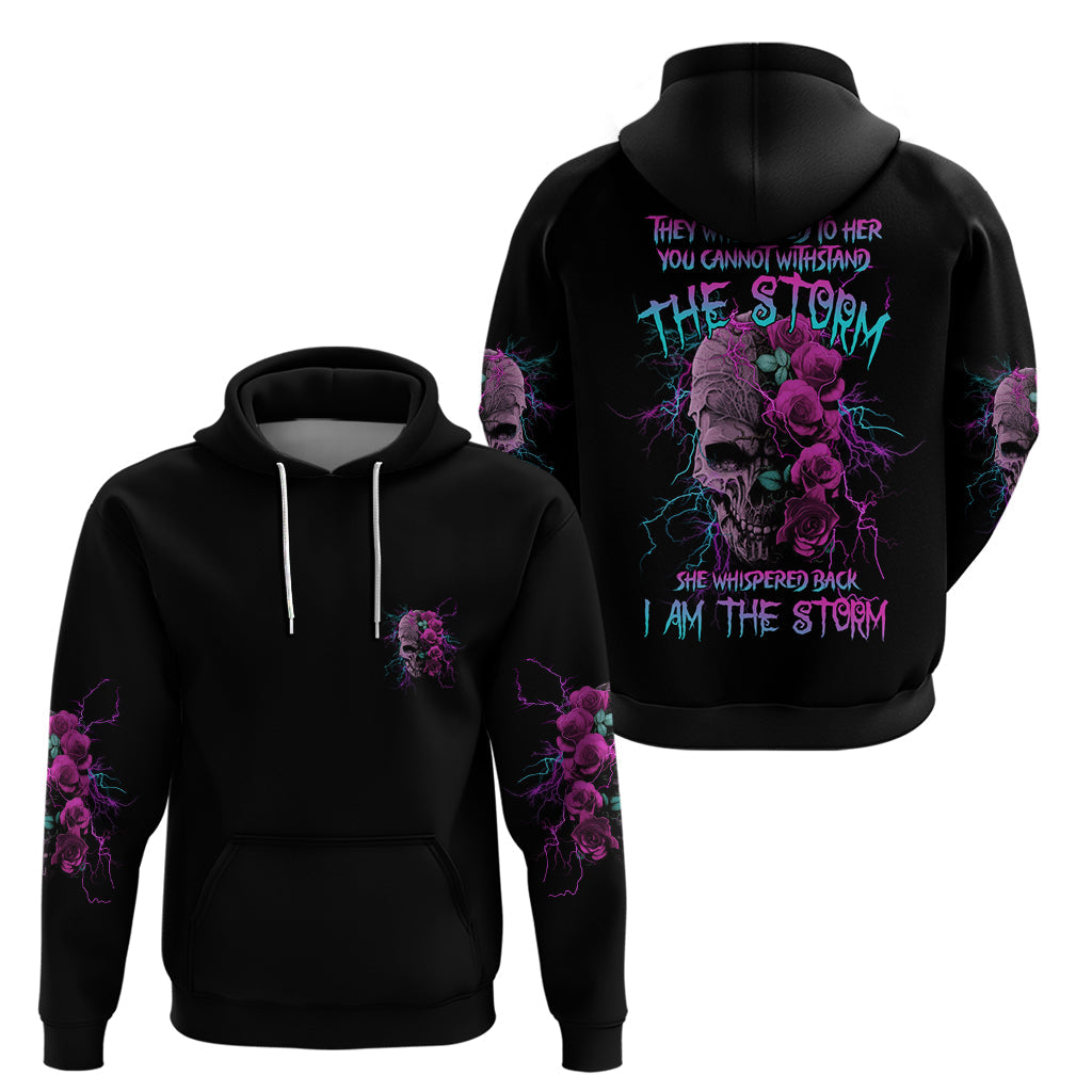 I Am The Storm Skull Rose Hoodie TS04