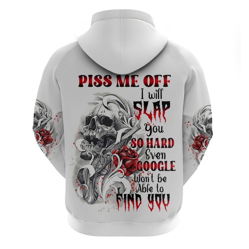 P Me Off Tattooed Skull Rose Hoodie TS04