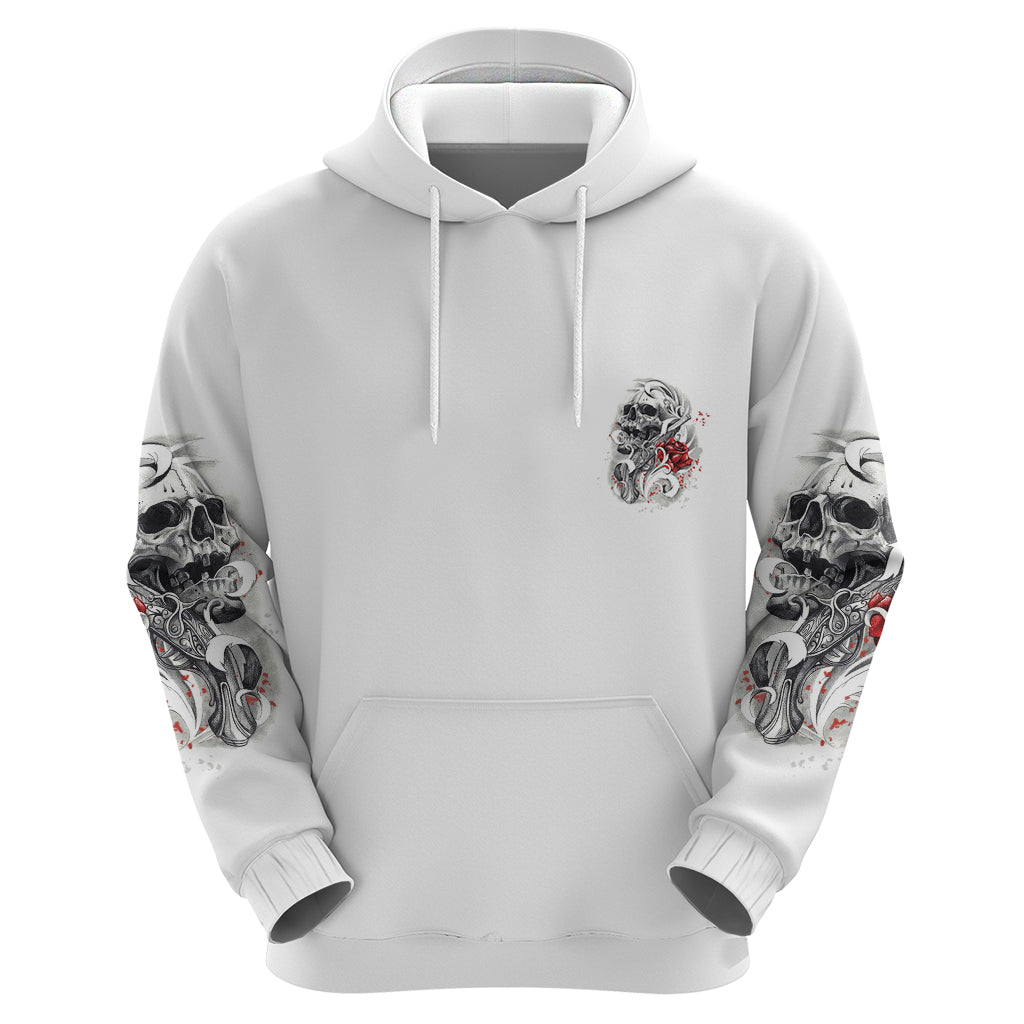 P Me Off Tattooed Skull Rose Hoodie TS04