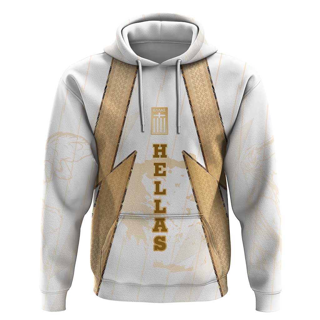 Hellas Athletic Hoodie with Ancient Greek Shield Graphic and Numbered Back TS04