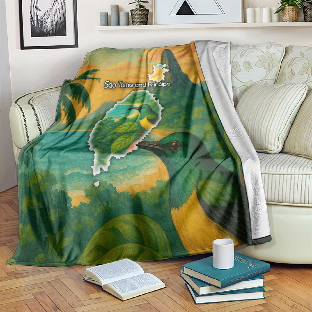 Sao Tome and Principe Blanket Tropical Island Bird and Cocoa Forest TS04