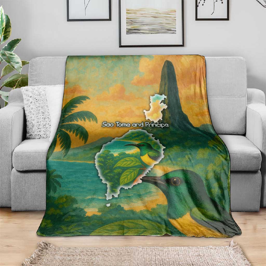 Sao Tome and Principe Blanket Tropical Island Bird and Cocoa Forest TS04