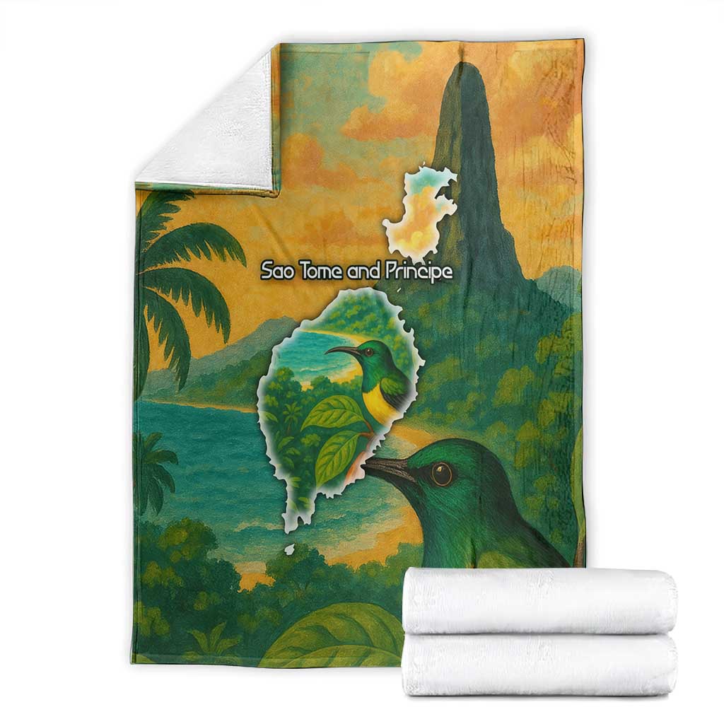 Sao Tome and Principe Blanket Tropical Island Bird and Cocoa Forest TS04
