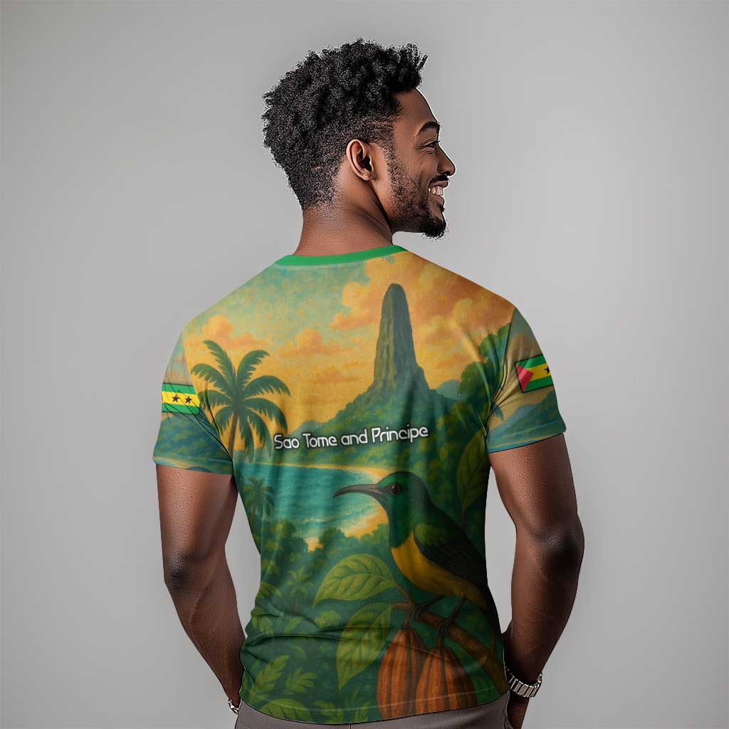 Sao Tome and Principe T shirt Tropical Island Bird and Cocoa Forest TS04