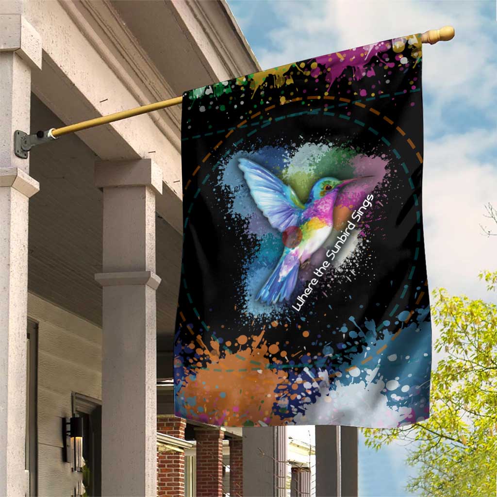 Where the Sunbird Sings Garden Flag Sao Tome and Principe Flag - Color Splash Art TS04