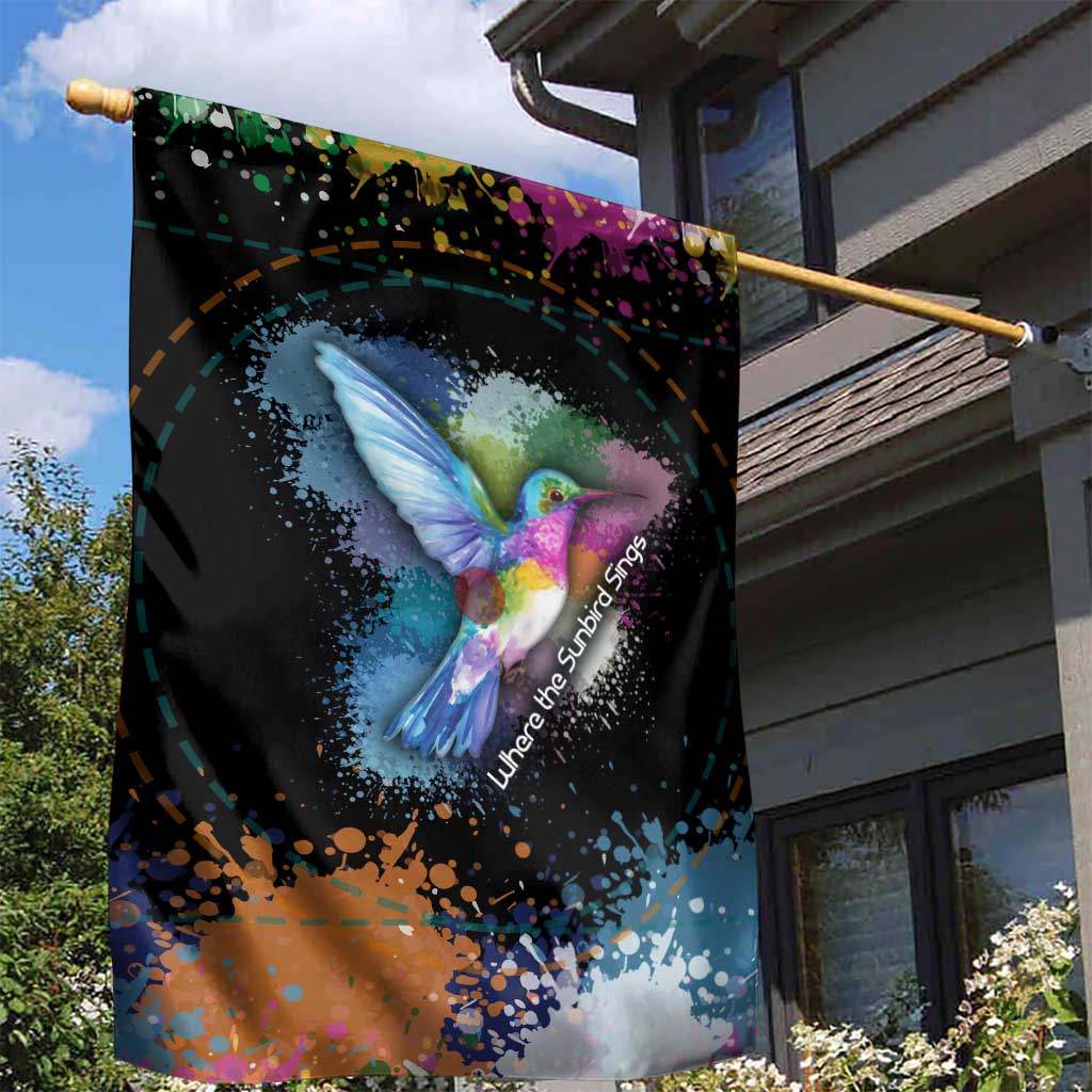 Where the Sunbird Sings Garden Flag Sao Tome and Principe Flag - Color Splash Art TS04