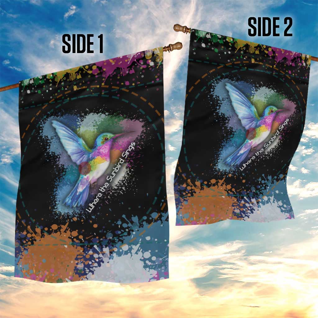 Where the Sunbird Sings Garden Flag Sao Tome and Principe Flag - Color Splash Art TS04