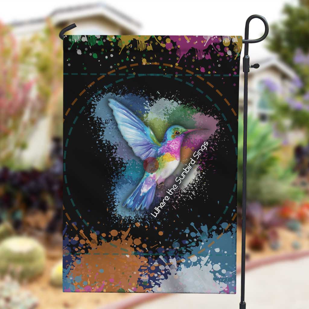 Where the Sunbird Sings Garden Flag Sao Tome and Principe Flag - Color Splash Art TS04