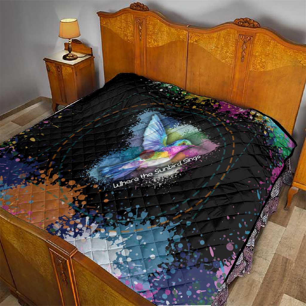 Where the Sunbird Sings Quilt Sao Tome and Principe Flag - Color Splash Art TS04