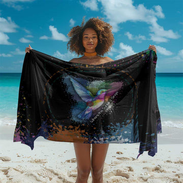 Where the Sunbird Sings Sarong Sao Tome and Principe Flag - Color Splash Art TS04