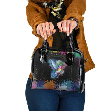 Where the Sunbird Sings Shoulder Handbag with Sao Tome and Principe Flag and Color Splash Art TS04