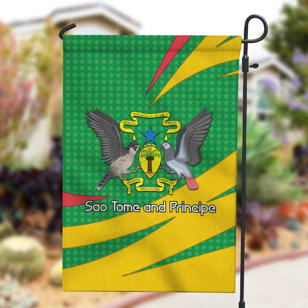 Sao Tome and Principe National Emblem Garden Flag Green Yellow Flag Pattern TS04