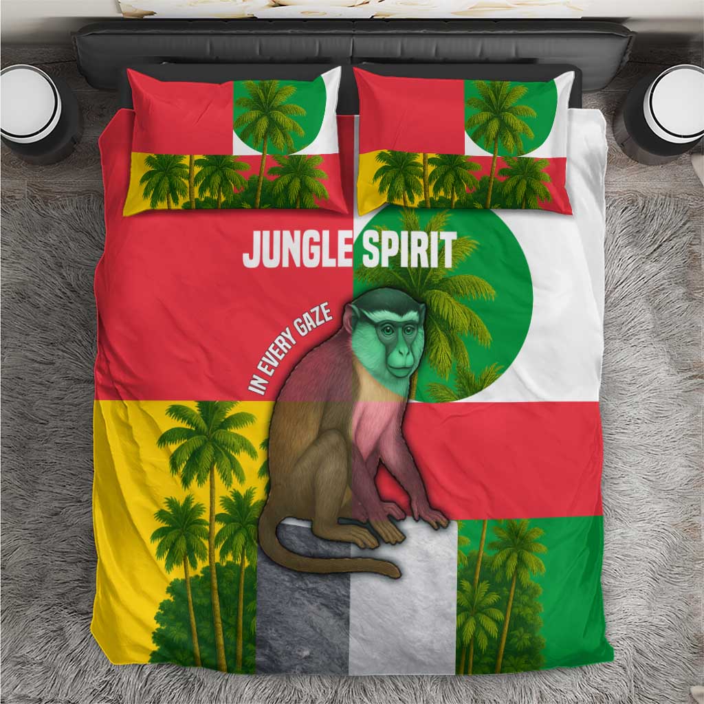 Jungle Spirit Monkey Bedding Set Sao Tome and Principe Tropical Flag Color TS04
