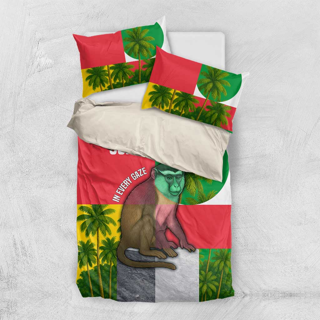 Jungle Spirit Monkey Bedding Set Sao Tome and Principe Tropical Flag Color TS04