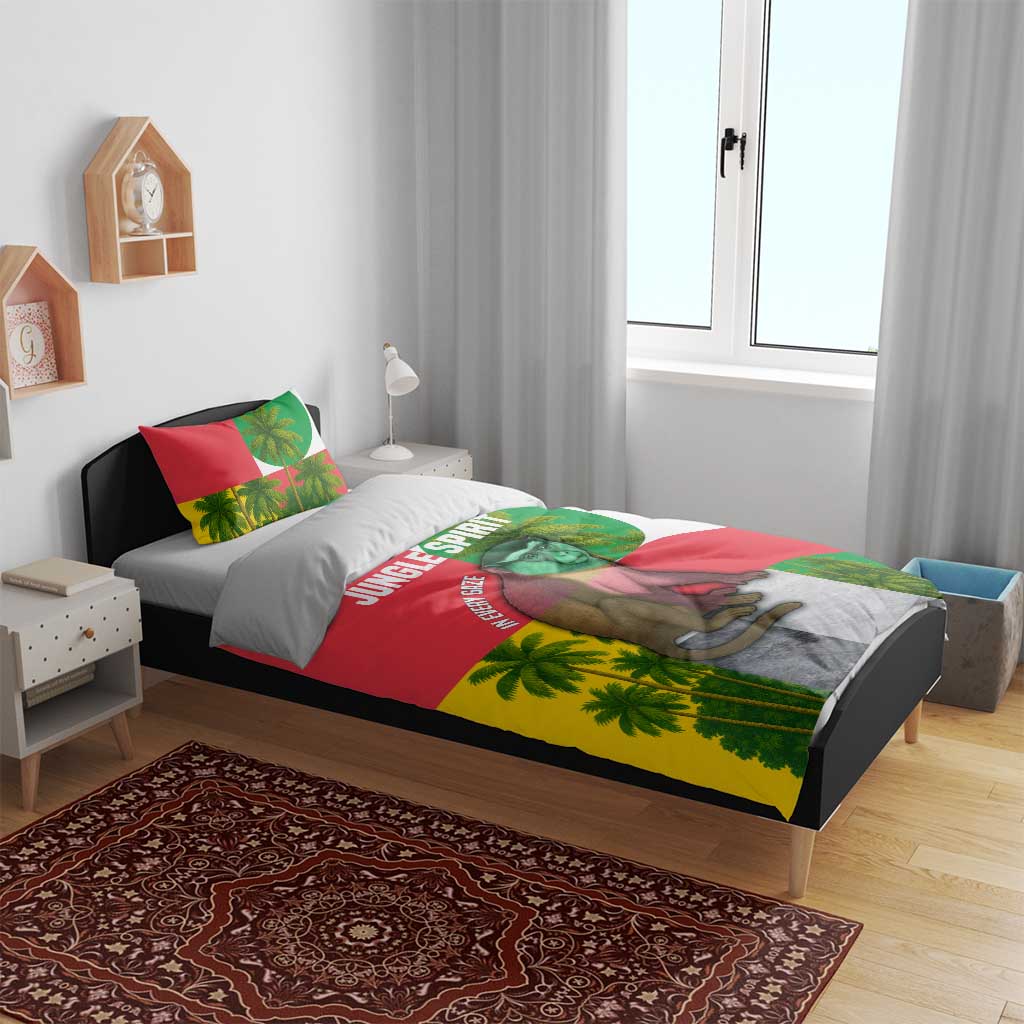 Jungle Spirit Monkey Bedding Set Sao Tome and Principe Tropical Flag Color TS04