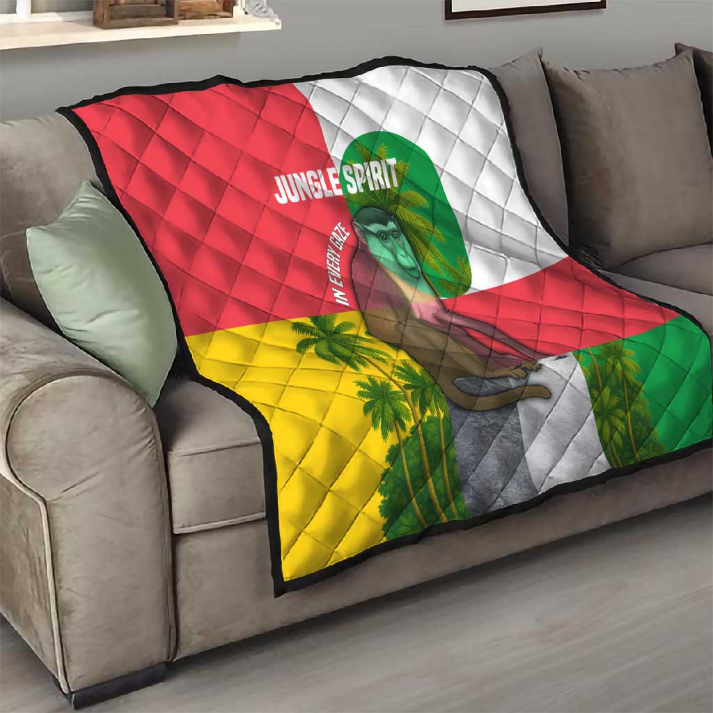 Jungle Spirit Monkey Quilt Sao Tome and Principe Tropical Flag Color TS04