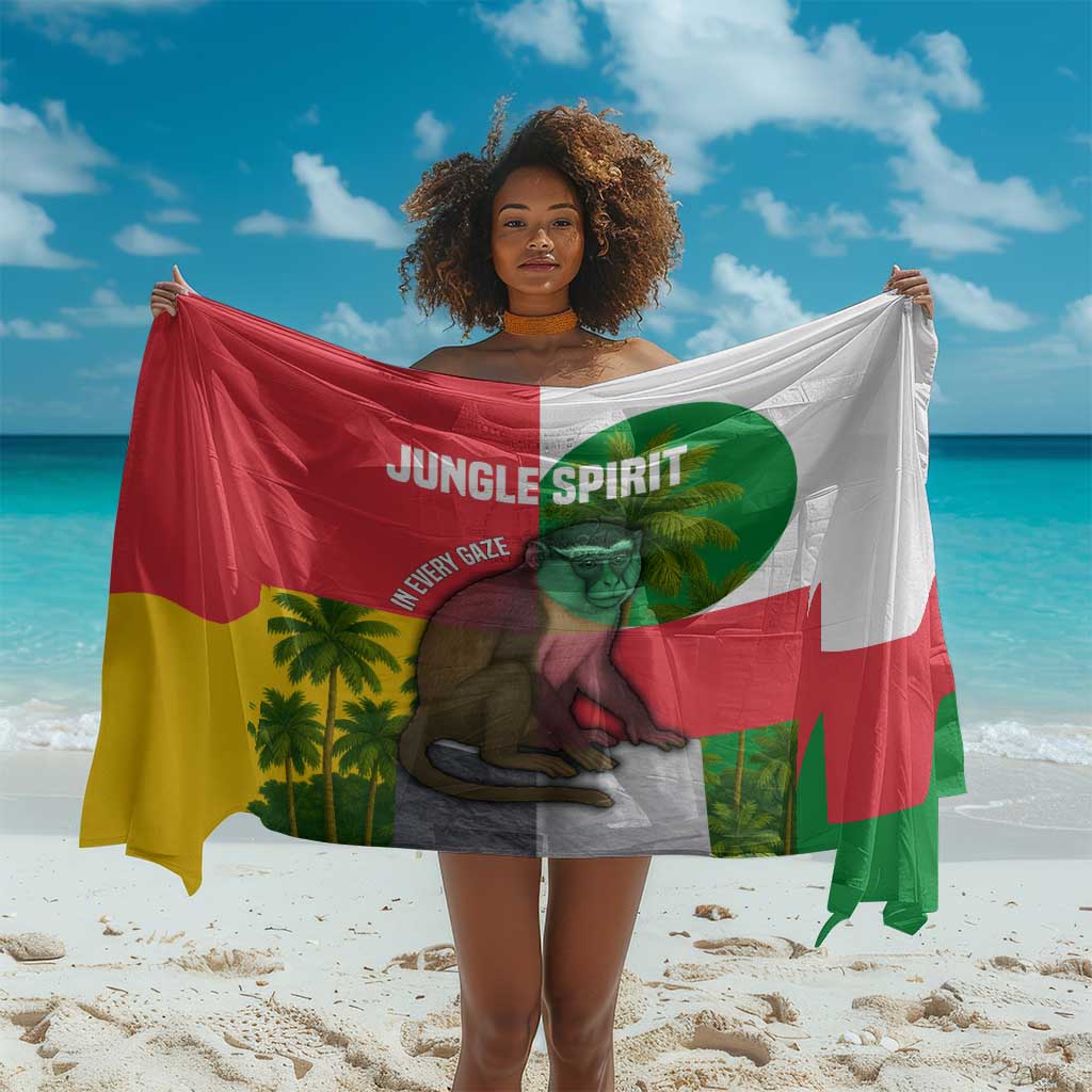 Jungle Spirit Monkey Sarong Sao Tome and Principe Tropical Flag Color TS04