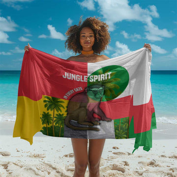 Jungle Spirit Monkey Sarong Sao Tome and Principe Tropical Flag Color TS04
