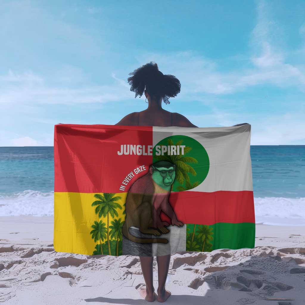 Jungle Spirit Monkey Sarong Sao Tome and Principe Tropical Flag Color TS04