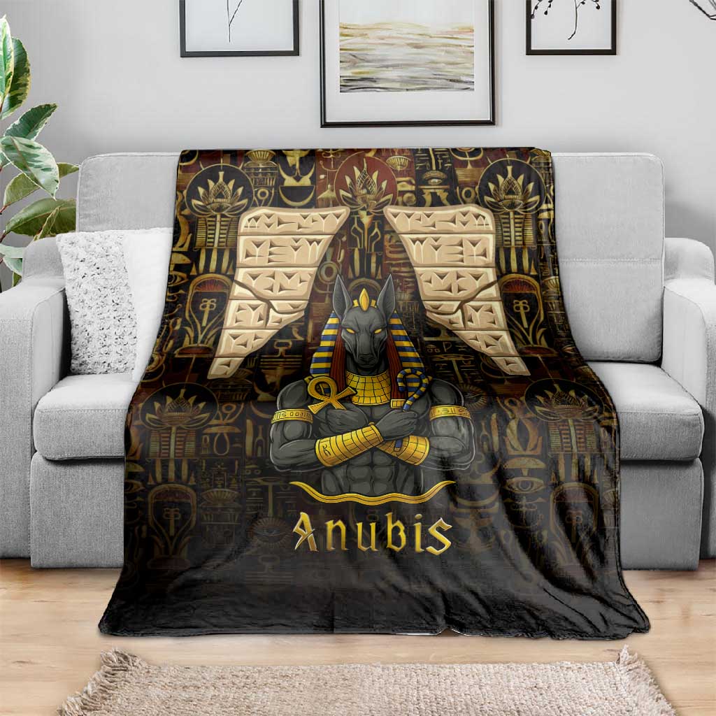 Anubis Egypt Blanket Ancient Hieroglyph Pharaoh Spirit TS04