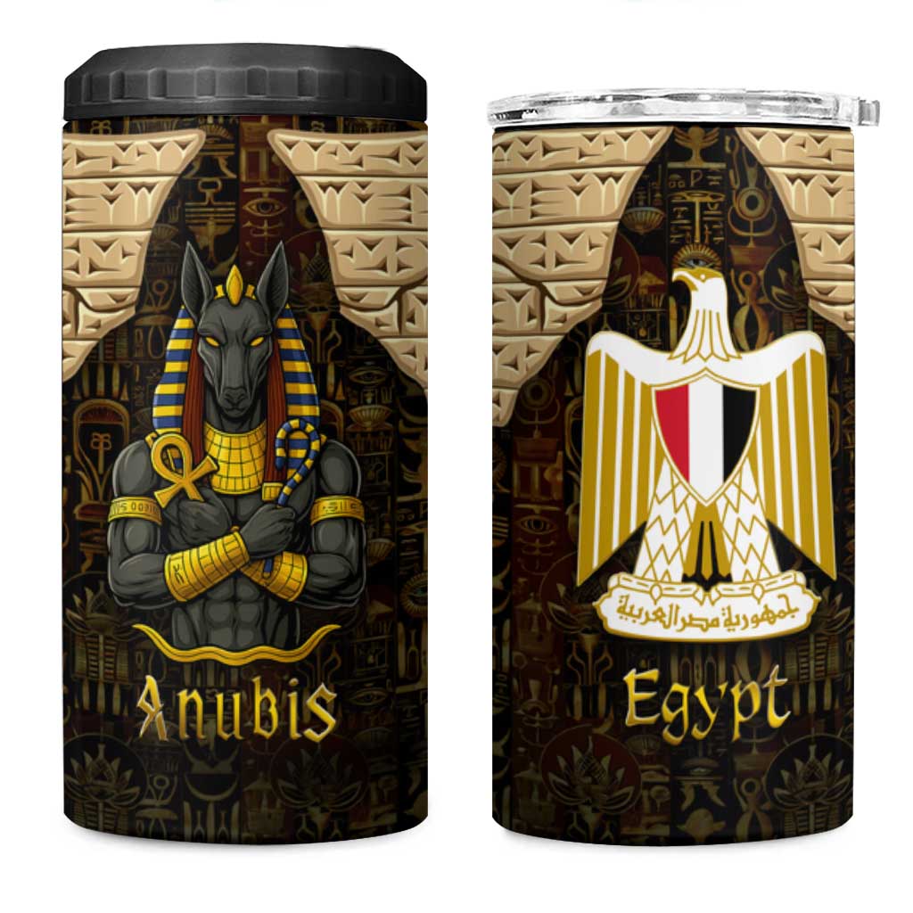 Anubis Egypt 4 in 1 Can Cooler Tumbler Ancient Hieroglyph Pharaoh Spirit TS04