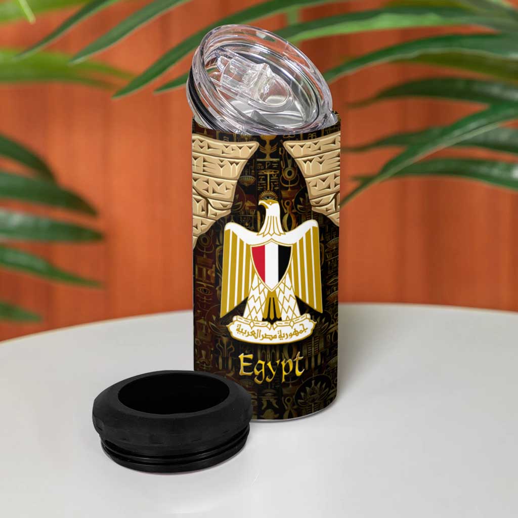 Anubis Egypt 4 in 1 Can Cooler Tumbler Ancient Hieroglyph Pharaoh Spirit TS04