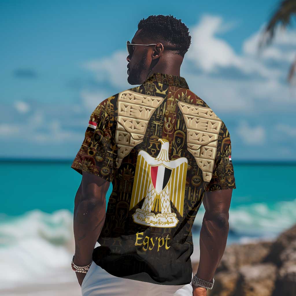 Anubis Egypt Hawaiian Shirt Ancient Hieroglyph Pharaoh Spirit TS04