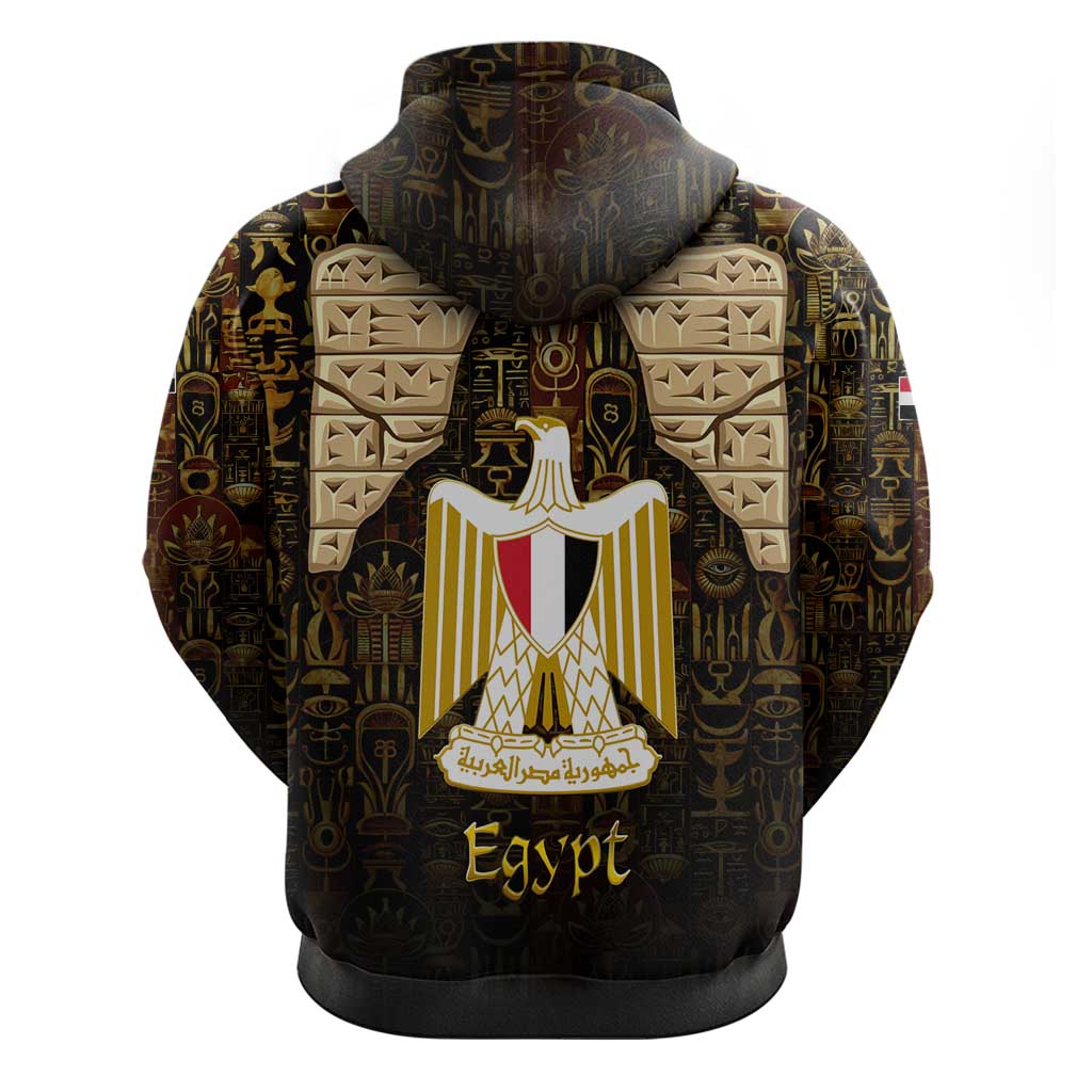 Anubis Egypt Hoodie with Ancient Hieroglyph Pharaoh Spirit TS04