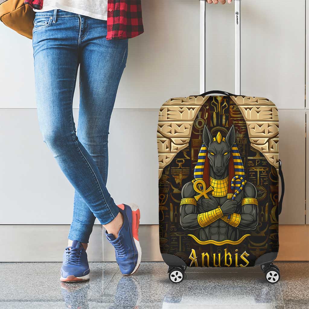 Anubis Egypt Luggage Cover with Ancient Hieroglyph Pharaoh Spirit TS04