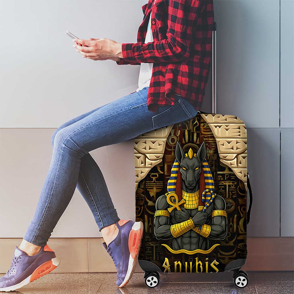Anubis Egypt Luggage Cover with Ancient Hieroglyph Pharaoh Spirit TS04