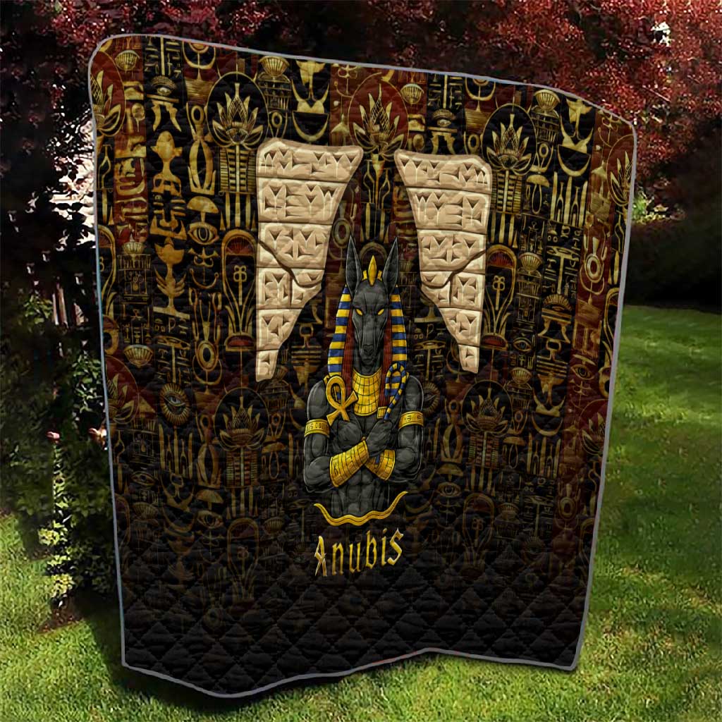 Anubis Egypt Quilt Ancient Hieroglyph Pharaoh Spirit TS04