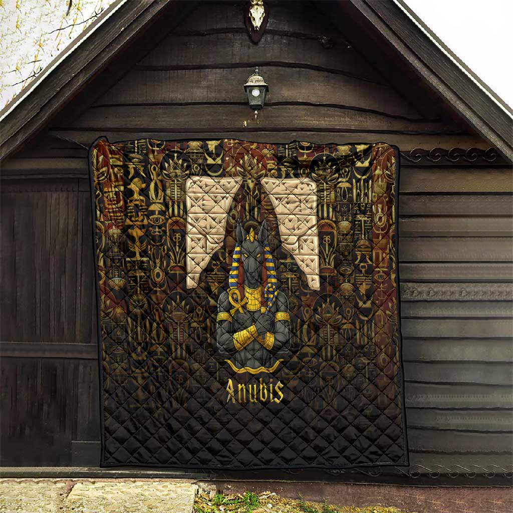 Anubis Egypt Quilt Ancient Hieroglyph Pharaoh Spirit TS04