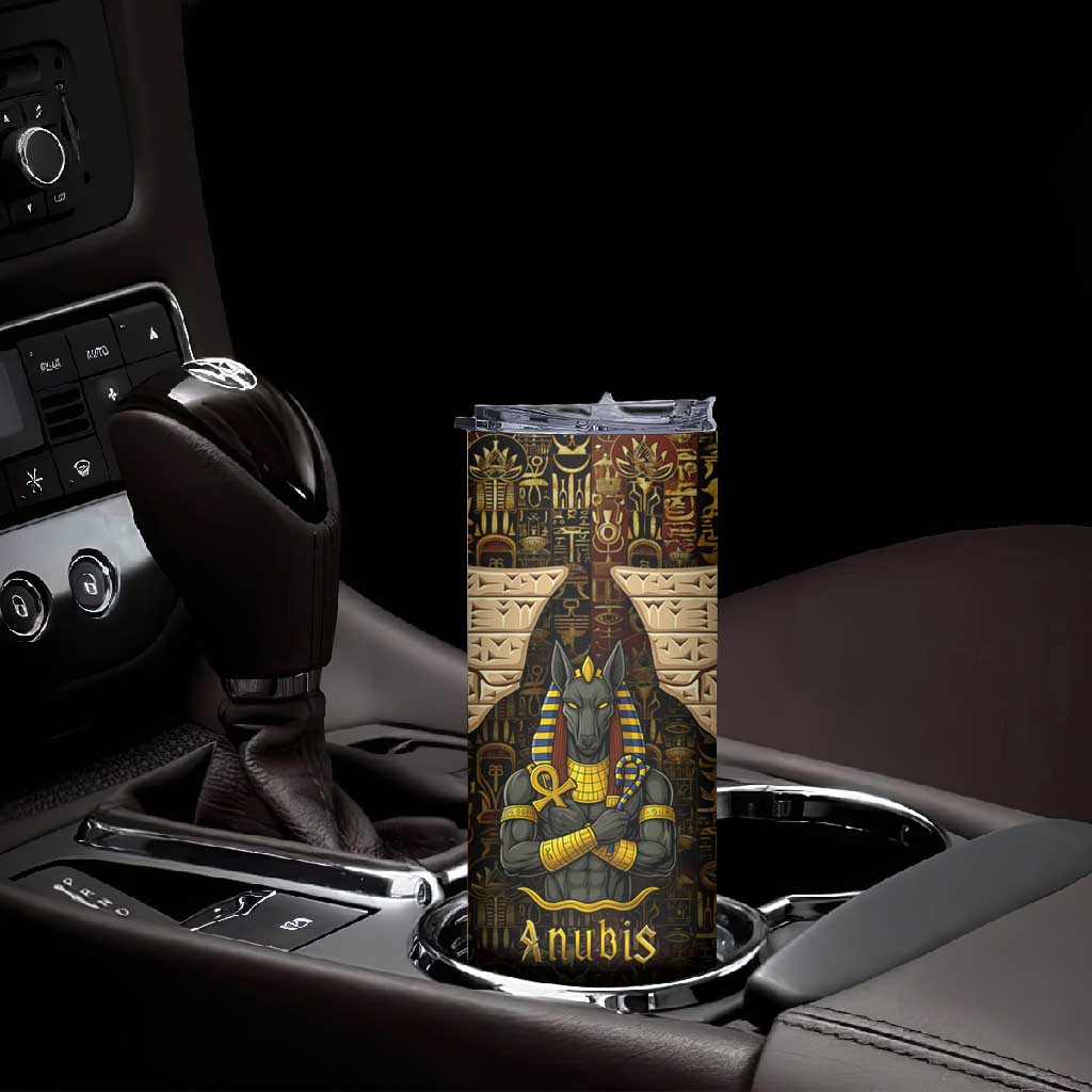 Anubis Egypt Skinny Tumbler Ancient Hieroglyph Pharaoh Spirit TS04